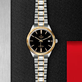 帝舵风尚系列 | 钢表壳，直径38毫米  黄金外圈