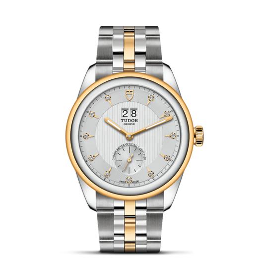 帝舵骏珏双位日历型 | 帝舵表原厂机芯MT5641型（COSC）  钢表壳，直径42毫米  镶钻表盘 商品图1