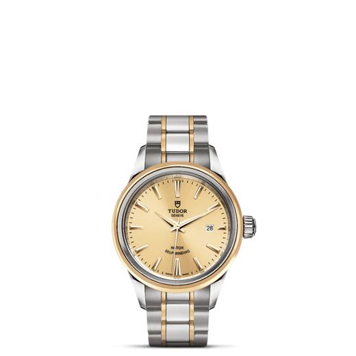 帝舵风尚系列 | 钢表壳，直径28毫米  黄金及钢外圈 商品图1