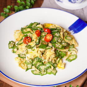秋葵炒鸡蛋(份)