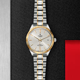 帝舵风尚系列 | 钢表壳，直径38毫米  黄金外圈