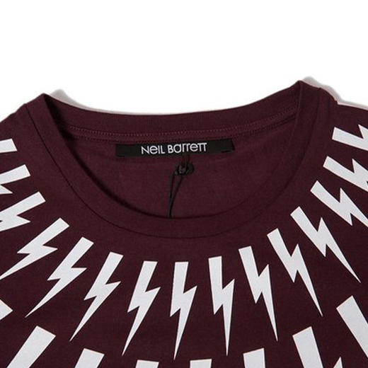 NEIL BARRETT 尼奥贝奈特 女士短袖T恤 紫色 PNJT41D E536S 1180 商品图2