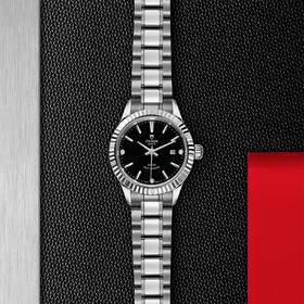 帝舵风尚系列 | 钢表壳，直径28毫米  镶钻表盘
