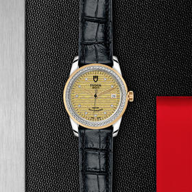 帝舵骏珏日历型 | 钢表壳，直径36毫米  镶钻表盘