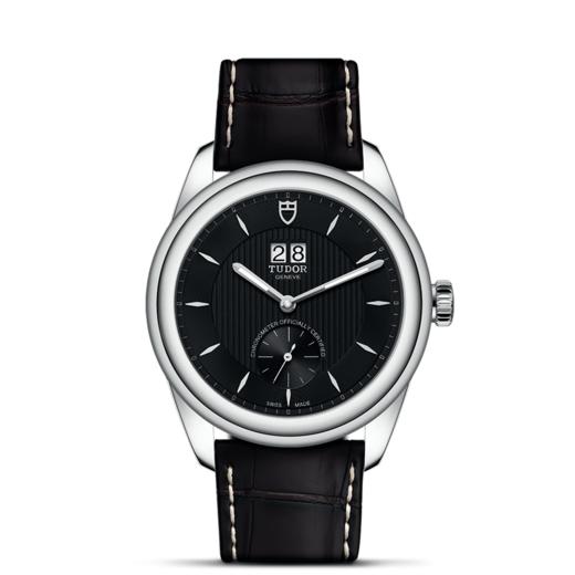 帝舵骏珏双位日历型 | 钢表壳，直径42毫米  黑色表盘 商品图1