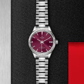 帝舵风尚系列 | 钢表壳，直径34毫米  镶钻表盘