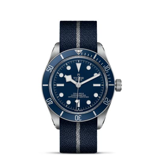 帝舵碧湾1958型 | 钢表壳，直径39毫米  蓝色织纹表带 商品图1