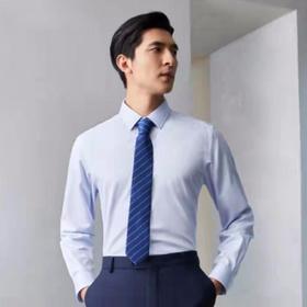 南4雅戈尔浅蓝色高支纱长袖衬衫