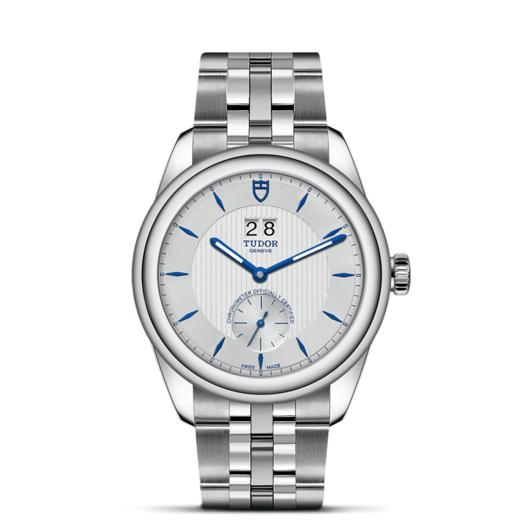 帝舵骏珏双位日历型 | 钢表壳，直径42毫米  蛋白色表盘 商品图1