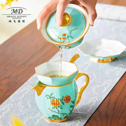 【玛戈隆特】B7F  4人份玉堂富贵茶具 家用中式禅意功夫茶具组合 礼盒套装 商品图2