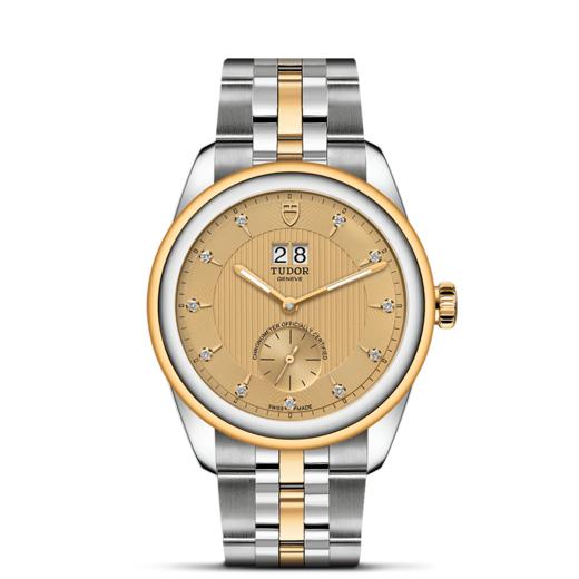 帝舵骏珏双位日历型 | 帝舵表原厂机芯MT5641型（COSC）  钢表壳，直径42毫米  镶钻表盘 商品图1