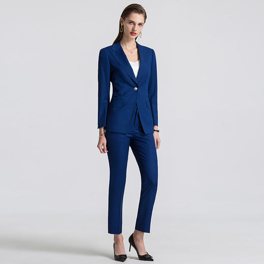 【上衣+裤子】罗蒙春季西服套装两件套女士正装商务通勤显瘦气质西装 商品图6