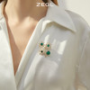 ZEGL祖母绿花朵胸花胸针女设计感小众别针衣服配饰装饰配件首饰品 商品缩略图4