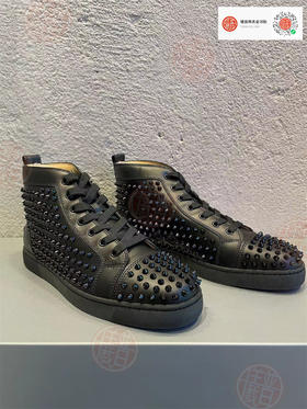 男款柳钉高幫休闲鞋 朋克风