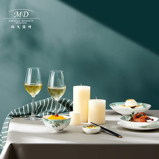 【玛戈隆特】B7F 6人份西湖盛宴骨瓷餐具套装G20杭州峰会家用中式碗盘碟 商品图1