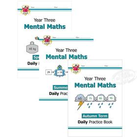 预售 【中商原版】英国CGP原版 New KS2 Mental Maths Daily Practice Book Year 3 小学3年级数学心算练习3册 春夏秋学期 含答案