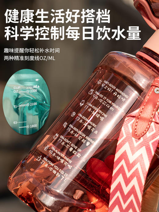 迪乐贝尔炫彩畅动tritan直饮杯DB-013-1700ml大容量水杯男女健身水壶吨桶吨顿顿桶太空杯网红大肚杯便携 商品图5
