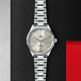 帝舵风尚系列 | 钢表壳，直径38毫米  银色表盘