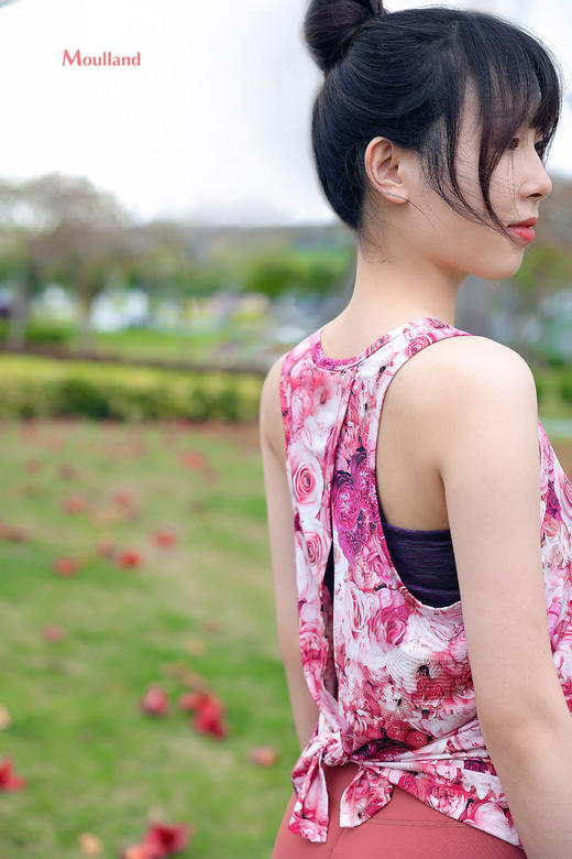 爆款好货 蝴蝶结罩衫-粉蓝团花 商品图2