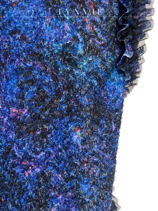 TYNVIE 木耳边装饰V领背心 - 蓝色 商品图6