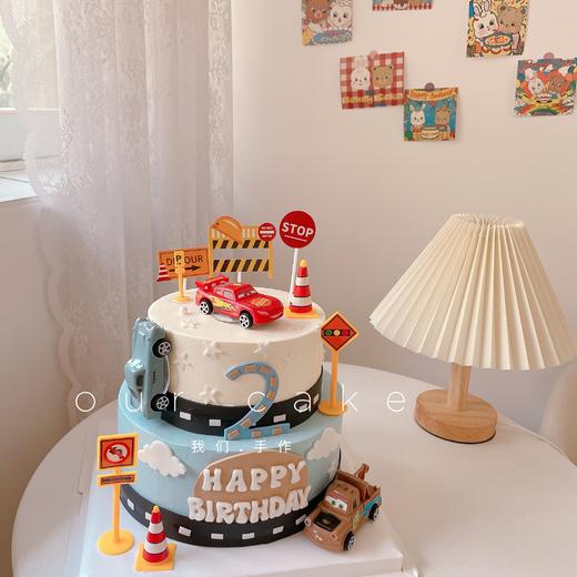 汽车总动员双层蛋糕-低糖处理无添加 商品图0