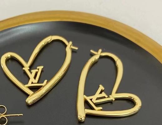 LV  镀金 Fall In Love爱心耳环耳钉 耳针纯银 商品图0