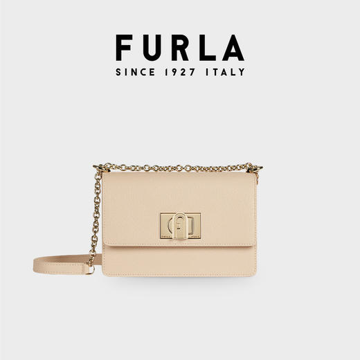 FURLA芙拉1927女士迷你通勤纯色系斜挎包单肩链条包 商品图1
