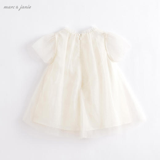 马克珍妮夏装新款 女童A版烫银点点网纱短袖连衣裙220972 商品图2