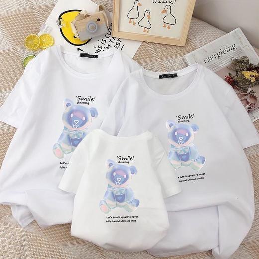 100%纯棉亲子装一家三口四口夏季卡通圆领母女装全家装洋气t恤潮国庆清明出游 商品图9