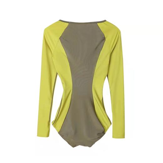 安莉芳新品长袖三角连体泳衣女士沙滩修身遮肚夏季泳装ES00150 商品图2