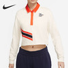 Nike/耐克ATHLETIC女子时尚短款长袖翻领T恤DQ9148-133 商品缩略图0