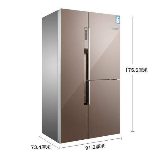 博世（BOSCH）569升 对开三门冰箱 大容量 混冷无霜 零度保鲜 玻璃面板BCD-569W(KAF96S62TI) 商品图2
