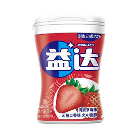 益达木糖醇无糖口香糖草莓味56g/40粒
