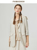 famecoco范可儿复古格子西装女新款夏季宽松亚麻防晒外套通勤F223AB010 商品缩略图3