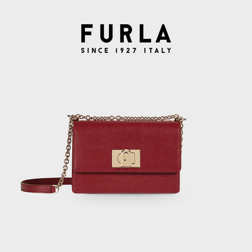 FURLA芙拉1927女士迷你通勤纯色系斜挎包单肩链条包 商品图2