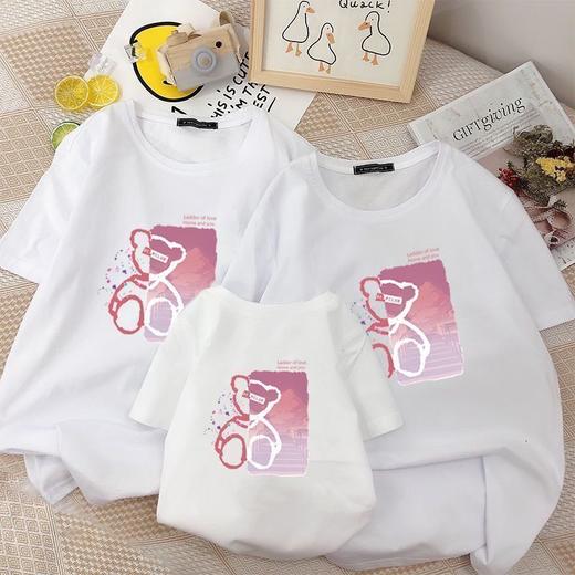 100%纯棉亲子装一家三口四口夏季卡通圆领母女装全家装洋气t恤潮国庆清明出游 商品图7