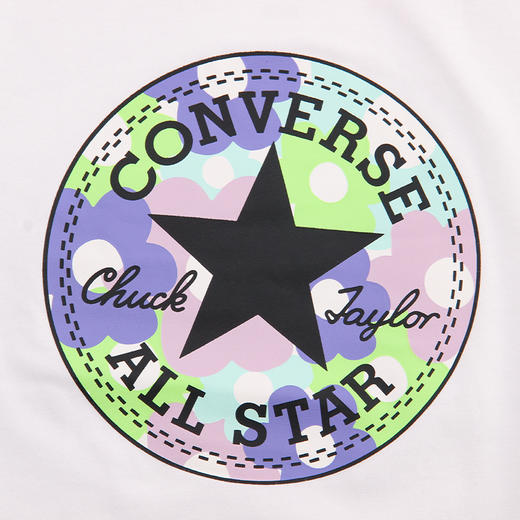 CONVERSE/匡威童装夏新款女儿童圆领印花纯色短袖T恤CV2222156 商品图3