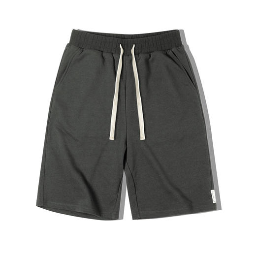 面料舒适 休闲随性 | 男士针织运动短裤 夏季马登直筒工装螺纹毛圈抽绳卫裤 花灰/宝蓝/深灰 3色入 商品图7