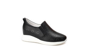 豪麟名鞋奥莱迪嘉女装牛皮革时尚休闲鞋DJXXA21WX051黑色  原价1660元