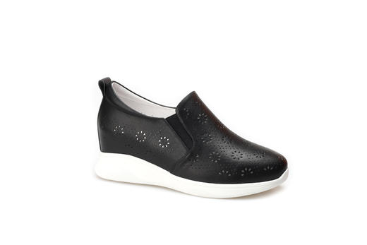 豪麟名鞋奥莱迪嘉女装牛皮革时尚休闲鞋DJXXA21WX051黑色  原价1660元 商品图0