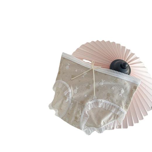 黛唯梵猫咪小可耐甜美可爱彩棉少女内裤中腰提花透气女士三角内裤爆款国庆清明出游 商品图4