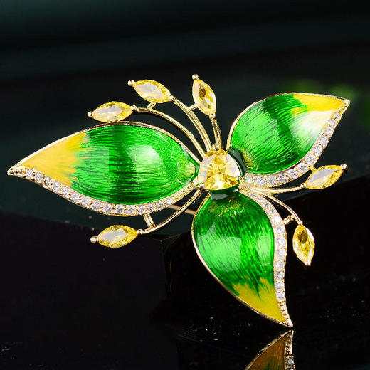 三角梅锆石胸针，优雅大气花卉衣饰西服外套衬衫配饰AM 商品图1