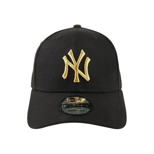 New Era纽亦华MLB纽约洋基队硬顶棒球帽男女NY遮阳弯檐鸭舌帽子 70335252-黑色 均码OSFA适合头围(56-62cm) 商品图1