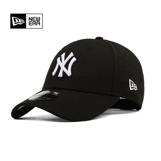 NewEra纽亦华棒球帽NY字母弯檐可调节嘻哈帽男女新款黑色棒球帽70346925 商品图0