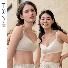 HSIA遐无痕内衣女长绒棉透气防凸点全罩杯胸罩大胸显小无钢圈文胸轻奢棉光面3.0