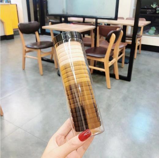 「9.9元包邮！整罐20条装」韩版简约高弹力无缝发圈橡皮筋女扎头绳发饰网红马尾耐用基础发绳配饰 商品图4