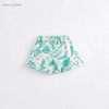 马克珍妮夏装新款 女童绿叶花边舒适纯棉短裤220661 商品缩略图1