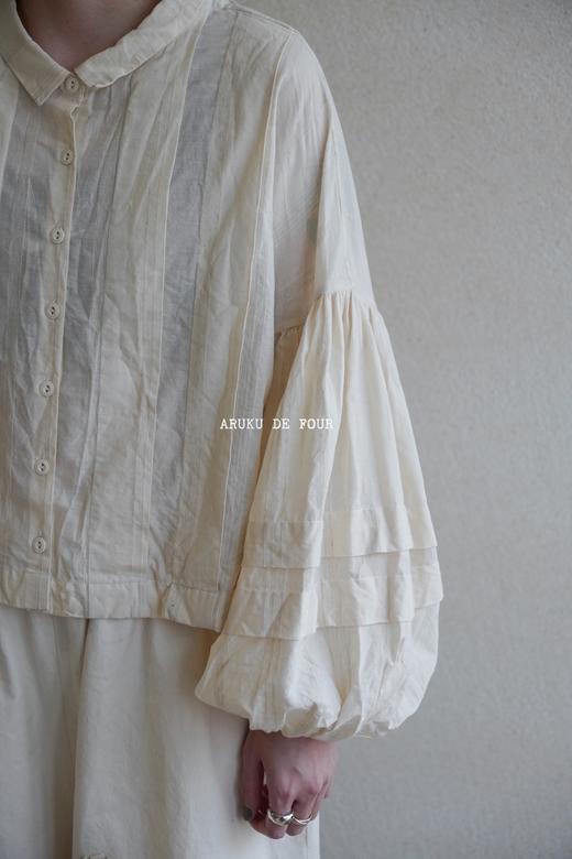 ECOLEDECURIOSITES 条纹棉麻府绸上衣(Made in France) 商品图1