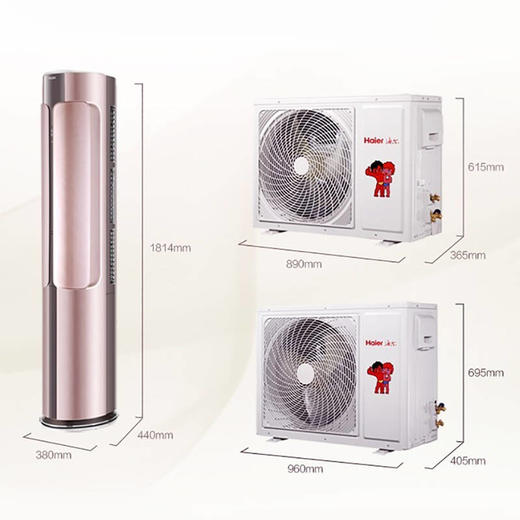 海尔空调柜机大三匹一级能效节能省电变频冷暖自清洁客厅圆柱柜式SKFR-72LW/08FAA21AU1 商品图4