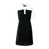 EITIE爱特爱夏季新款黑白撞色通勤时尚气质翻领收腰a字连衣裙B2207916 商品缩略图5